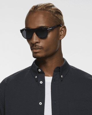 NIKE クレセントIIスクエアフレムサンクラス EV24018 010 Nike™ CRESCENT II EV24018 Square Sunglasses | EyeOns.com